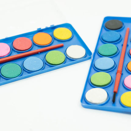 12 Colour Watercolour Palette Colouring Materials One Dollar Only