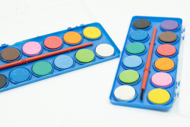 12 Colour Watercolour Palette Colouring Materials One Dollar Only