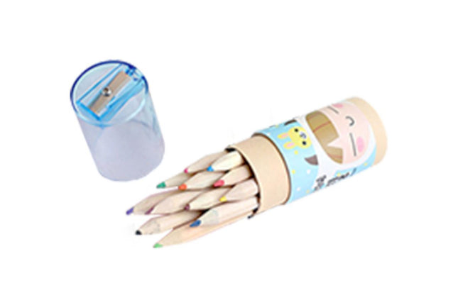 Sketch Girl Theme Tube Color Pencil with Sharpener Colouring Materials One Dollar Only