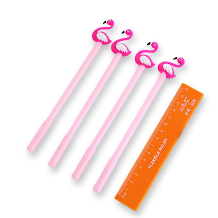 Pink Flamingo Themed Gel Ink Pen Pens One Dollar Only
