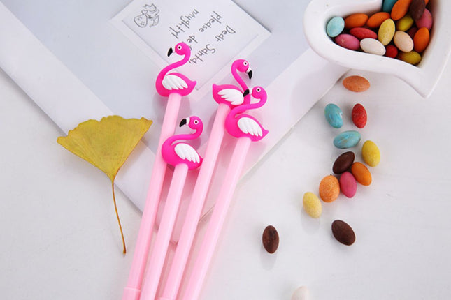 Pink Flamingo Themed Gel Ink Pen Pens One Dollar Only