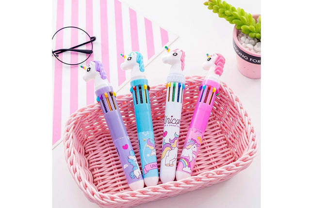 Whimsical Animal Themed 10-Colour Ball Point Pen Pens One Dollar Only