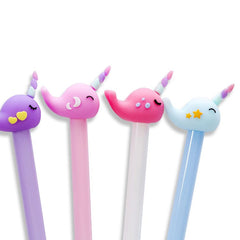 Whimsical Narwhal Design Gel Ink Pen Pens One Dollar Only