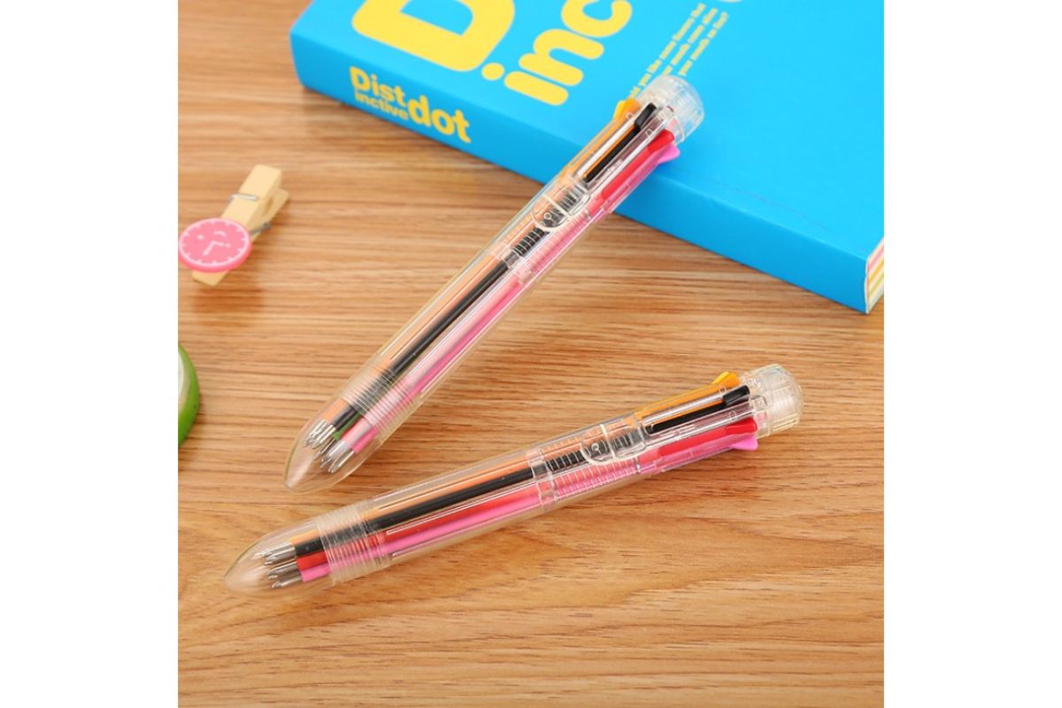 Transparent 8-Colour Pen Pens One Dollar Only