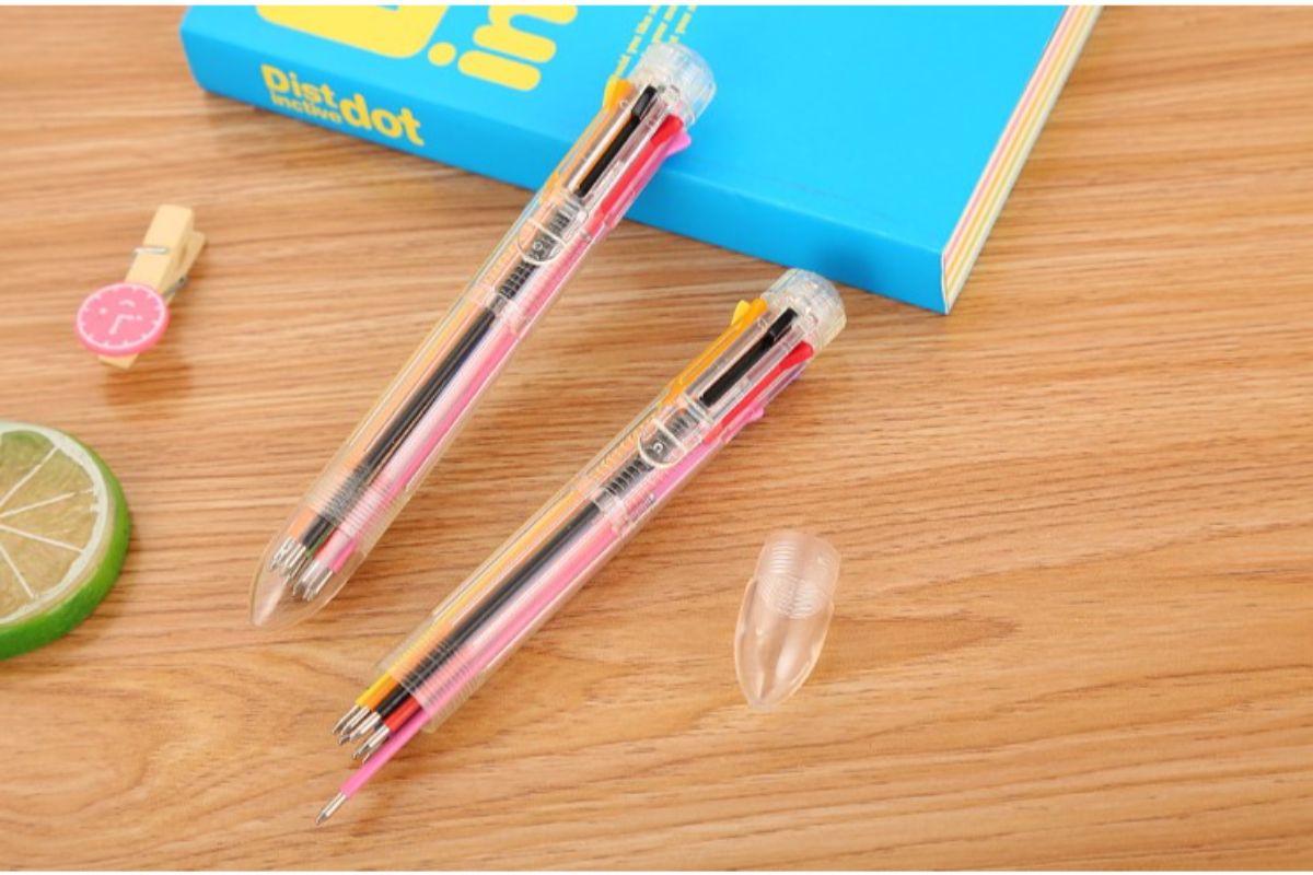 Transparent 8-Colour Pen Pens One Dollar Only