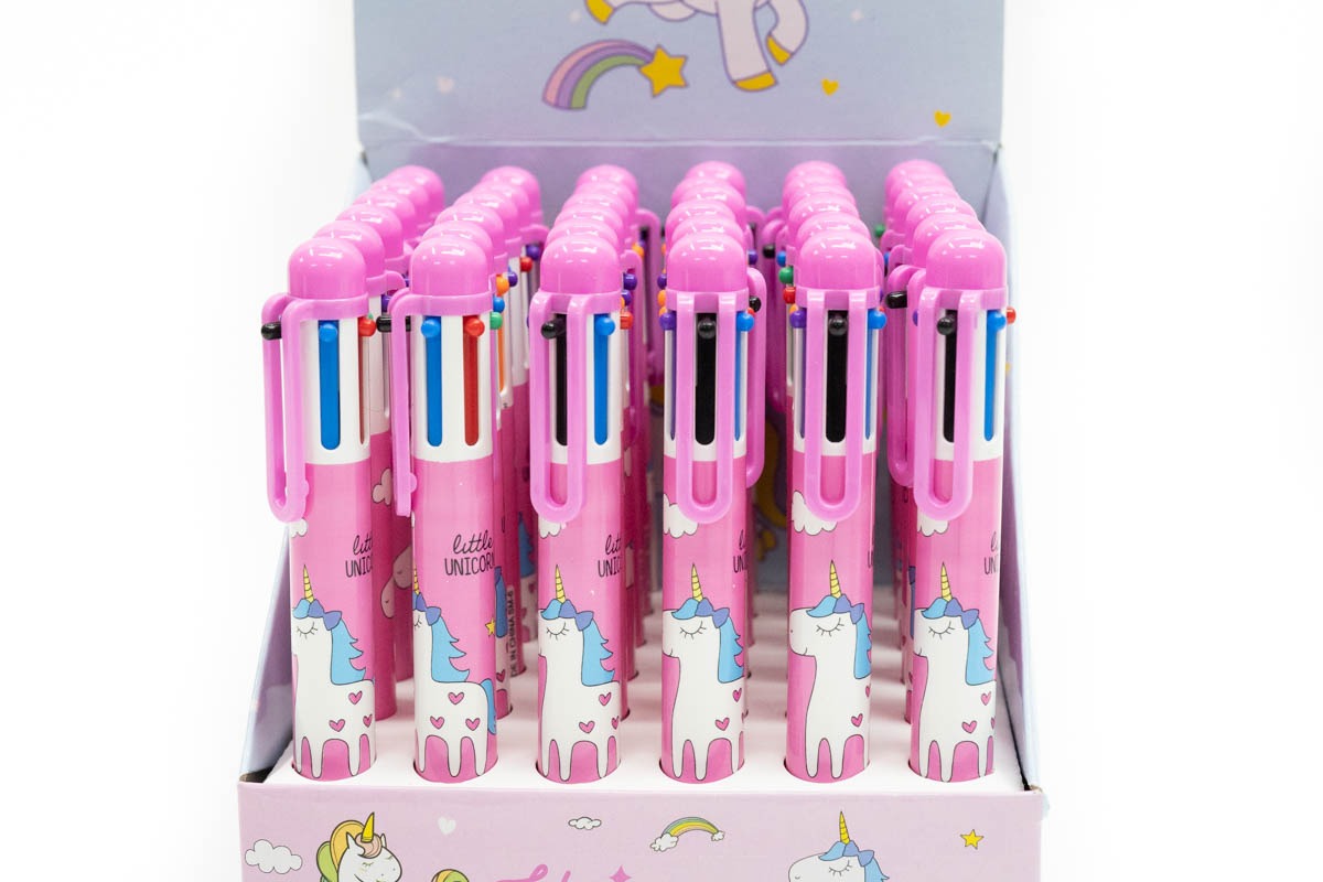 Unicorn Design Multi-Colour Clicker Pen Pens One Dollar Only