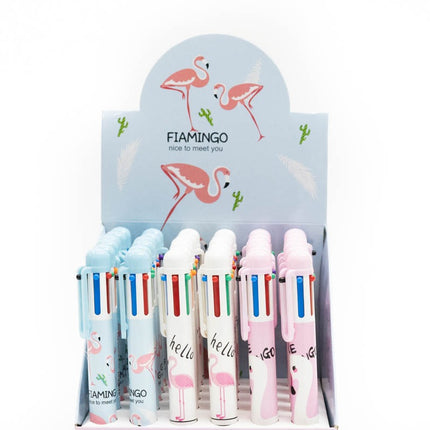 Flamingo Design Multi-Colour Clicker Pen Pens One Dollar Only