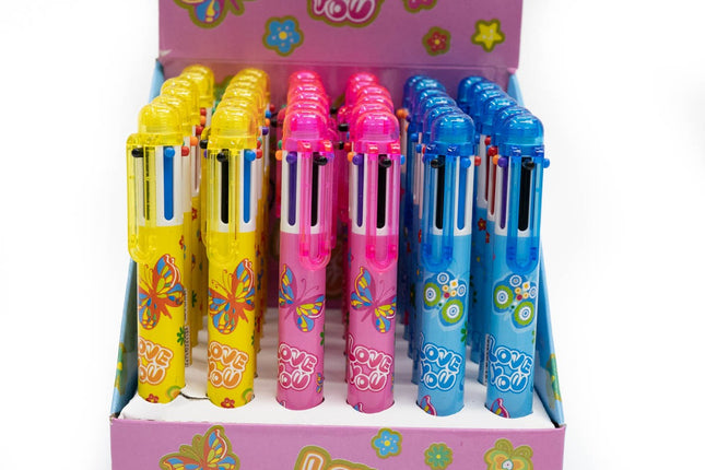 Butterfly Design Multi-Colour Clicker Pen Pens One Dollar Only