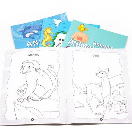 Amazing Animals Colouring Book Colouring Materials One Dollar Only