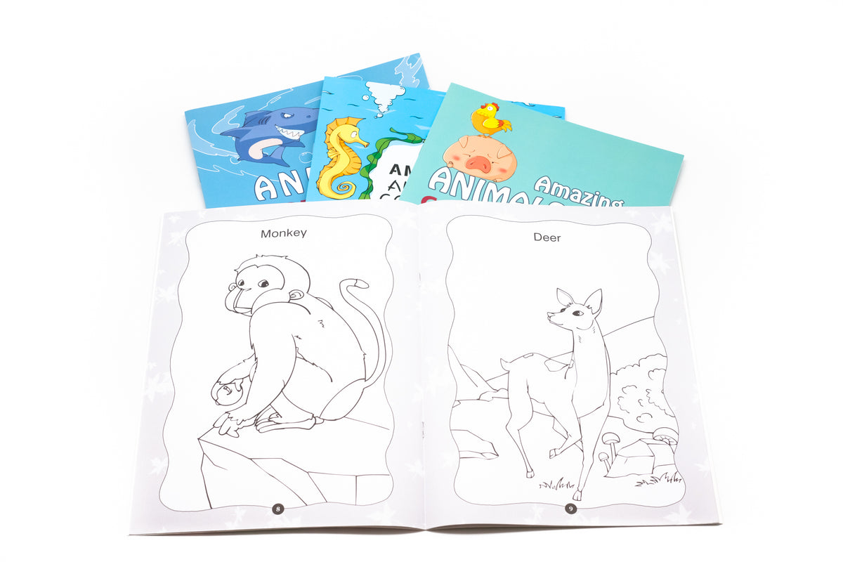 Amazing Animals Colouring Book Colouring Materials One Dollar Only