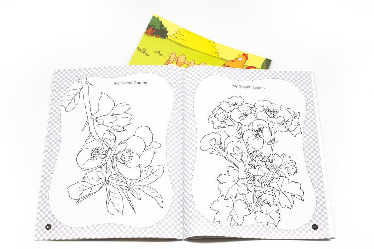 Animals and Plants Colouring Book Colouring Materials One Dollar Only