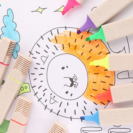 Set of 4 Wheat Straw Highlighters Everyday Stationery One Dollar Only