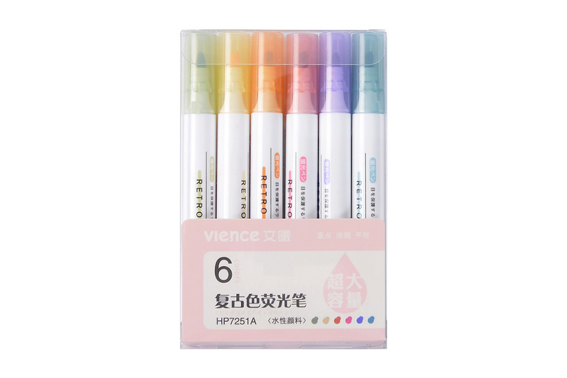 6-Piece Highlighter Set Everyday Stationery One Dollar Only