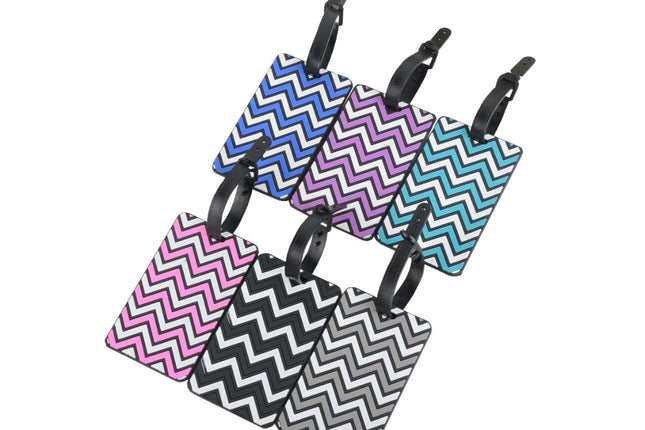 Geometric Pattern Chevron Luggage Tag Key Chains One Dollar Only