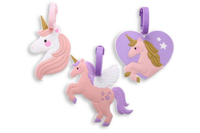 Whimsical Unicorn Theme Luggage Tag Key Chains One Dollar Only