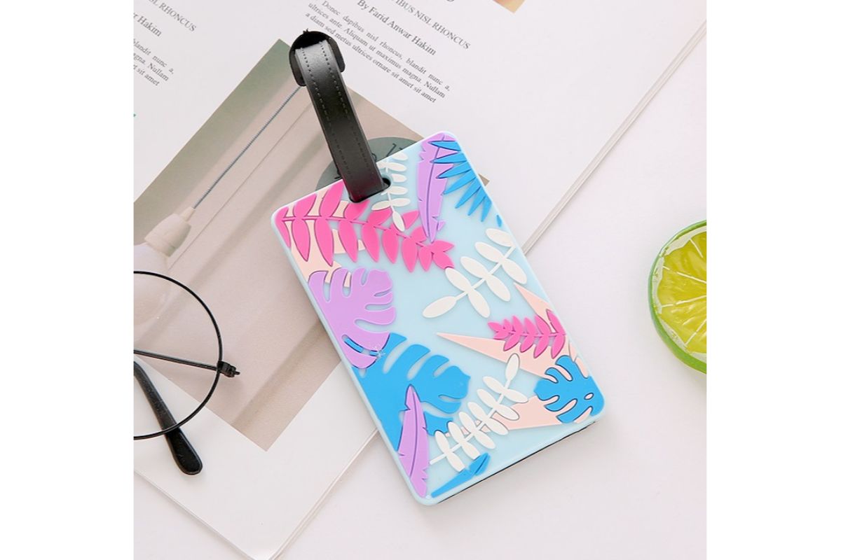 Geometric Abstract Design Pastel Colors Luggage Tag Key Chains One Dollar Only