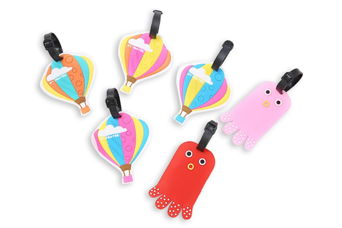 Whimsical Hot Air Balloon Design Luggage Tag Key Chains One Dollar Only