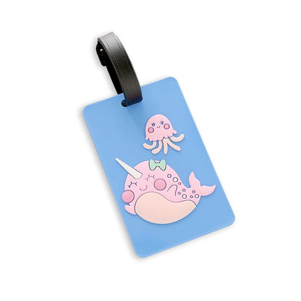 Whimsical Narwhal Theme Luggage Tag Key Chains One Dollar Only