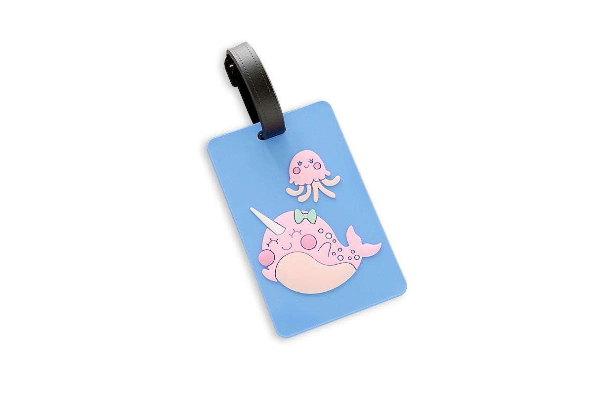 Whimsical Narwhal Theme Luggage Tag Key Chains One Dollar Only