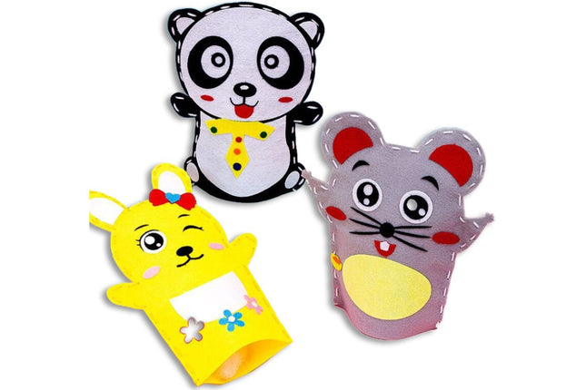 DIY Felt Hand Puppet Art Craft & D.I.Y One Dollar Only
