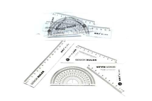Geometry Set for Scaling and Drawing Everyday Stationery One Dollar Only
