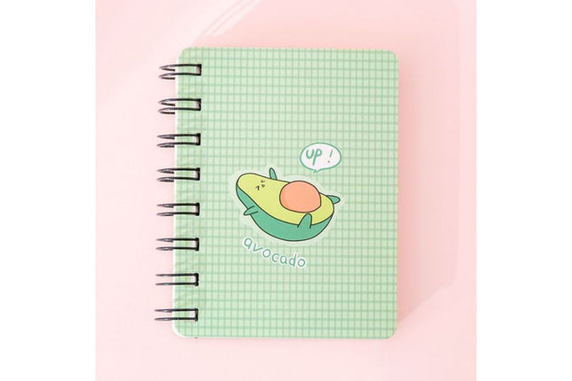 Whimsical Avocado Theme Spiral Notebook Notebooks One Dollar Only