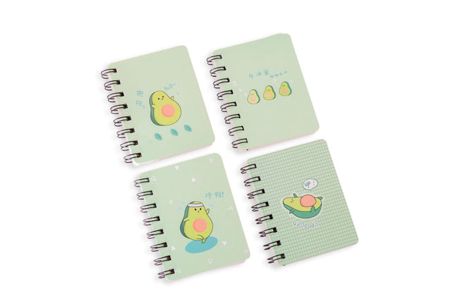 Whimsical Avocado Theme Spiral Notebook Notebooks One Dollar Only