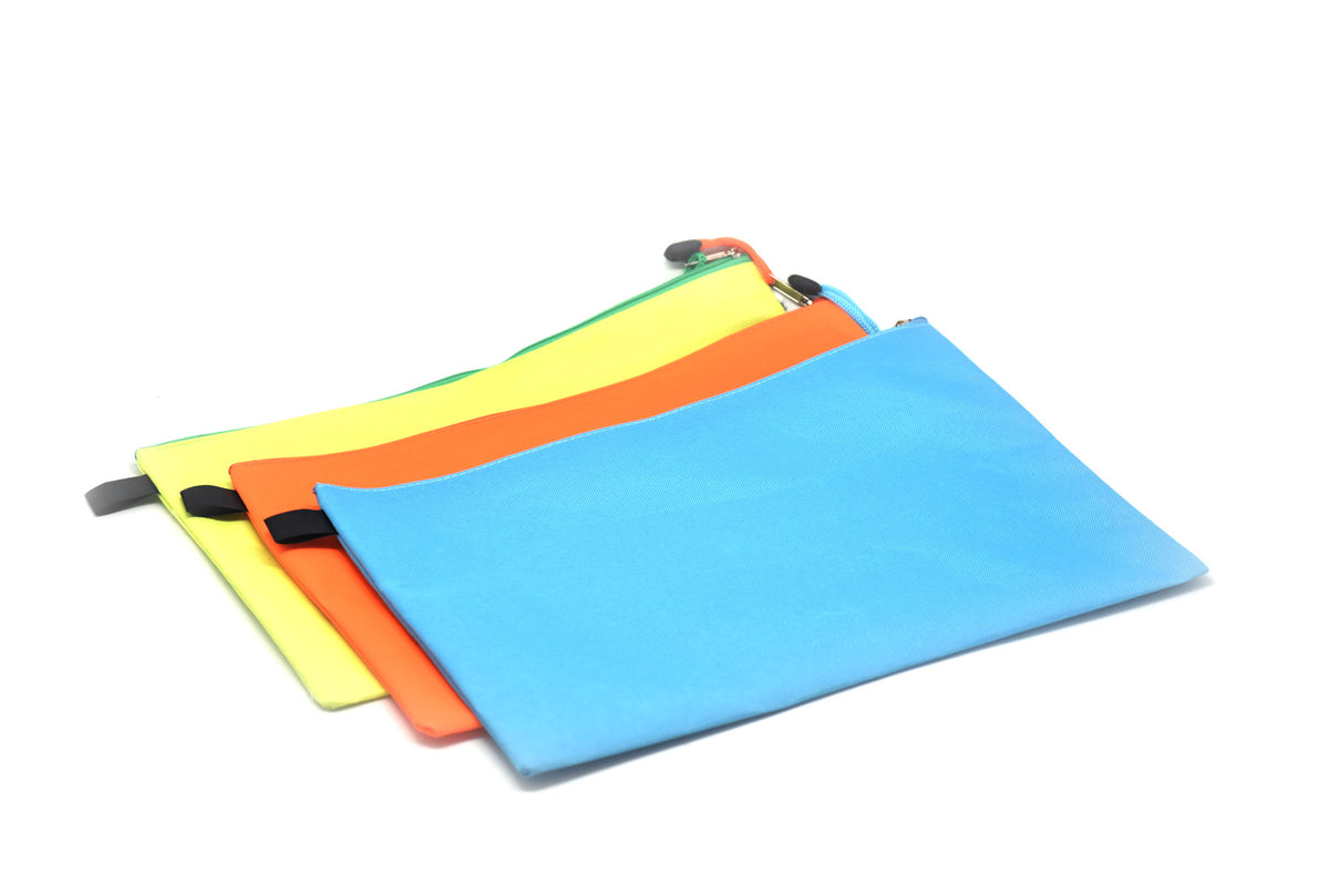 Fabric Neon Colour A4 Zipper Case Cases One Dollar Only