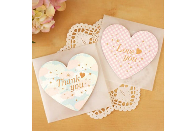Heart Shaped Greeting Card Stationery Set One Dollar Only