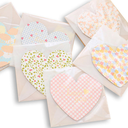 Heart Shaped Greeting Card Stationery Set One Dollar Only