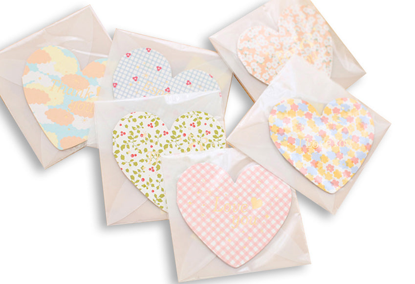 Heart Shaped Greeting Card Stationery Set One Dollar Only