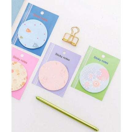 Whimsical Theme Circle Post It Notes Post-it One Dollar Only