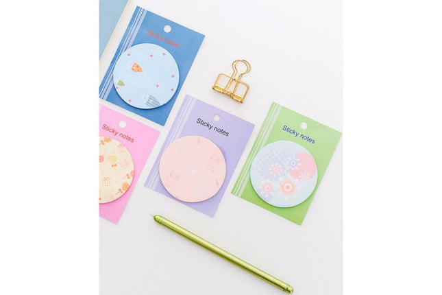 Whimsical Theme Circle Post It Notes Post-it One Dollar Only