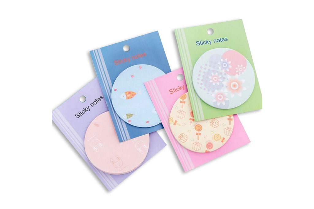 Whimsical Theme Circle Post It Notes – One Dollar Only