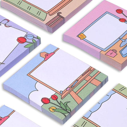 Tulip Flower Themed Post It Notes Post-it One Dollar Only