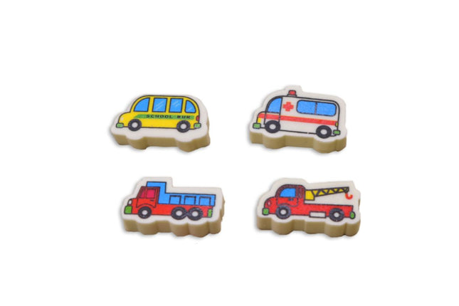 Transport Themed 4 Piece Eraser Set Erasers One Dollar Only