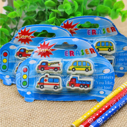 Transport Themed 4 Piece Eraser Set Erasers One Dollar Only