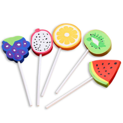 Fruit Lollipop Design Erasers Erasers One Dollar Only