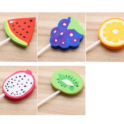 Fruit Lollipop Design Erasers Erasers One Dollar Only