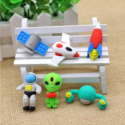 Astronaut Space Themed 4 Piece Eraser Set Erasers One Dollar Only