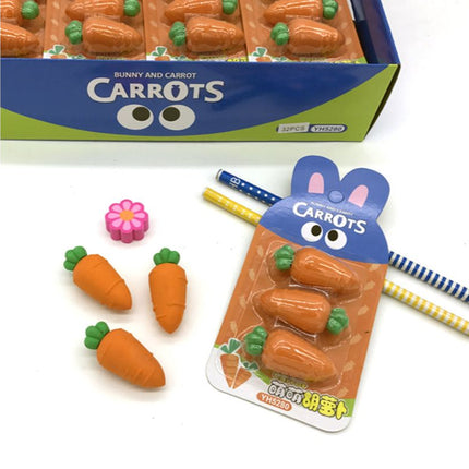 Baby Carrots 3 Piece Eraser Set Erasers One Dollar Only