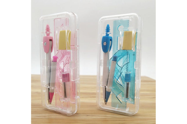 Geometry Set with Case Cases One Dollar Only