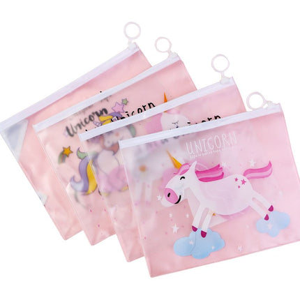 Whimsical Unicorn Design Transparent Zip Case Cases One Dollar Only