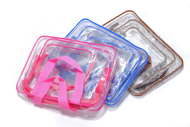 Medium-sized Premium Translucent Travel Toiletries Bag Bags One Dollar Only