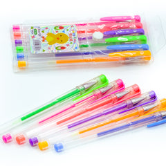 Neon Gel Pen 6pc Set Colouring Materials One Dollar Only