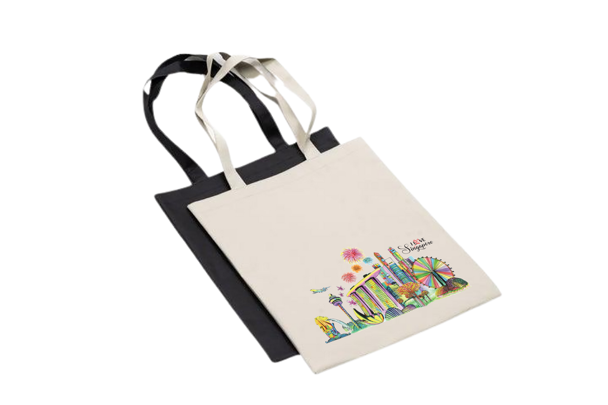 Full Colour Singapore Design 600D Tote Bag Bags One Dollar Only