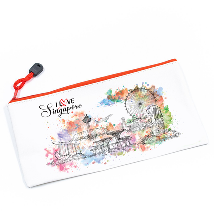 Singapore Design Zip Pencil Case Cases One Dollar Only
