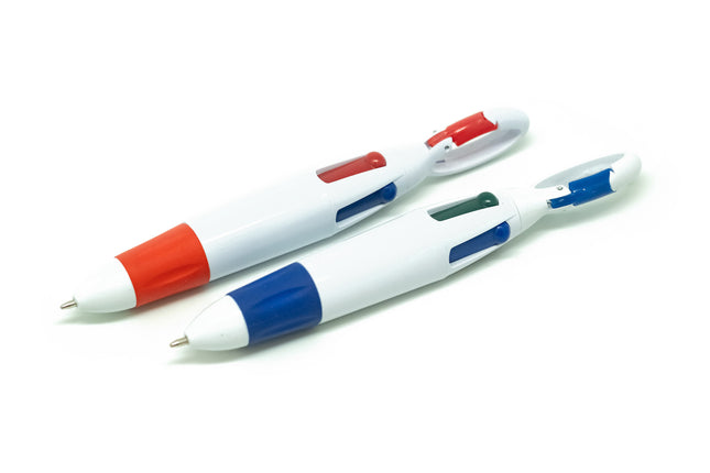 4 Colour Pen with Carabiner Hook Pens One Dollar Only