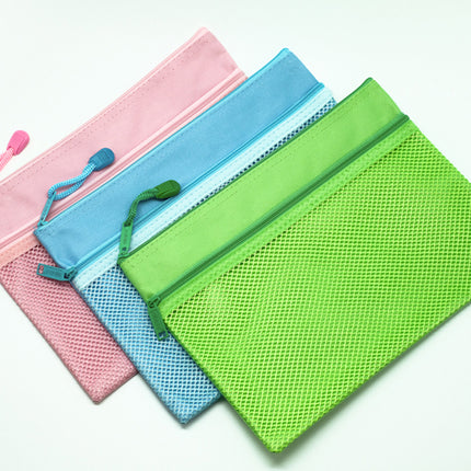 2 Compartment Fabric Neon Colour Zipper Case (A5) Cases One Dollar Only