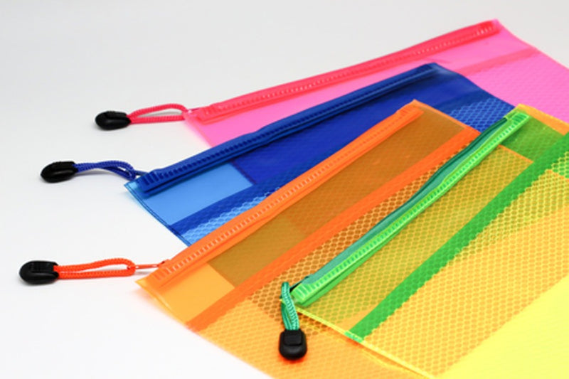 Neon Netting PVC Pouch Cases One Dollar Only